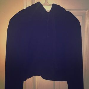 Black hoodie crop top